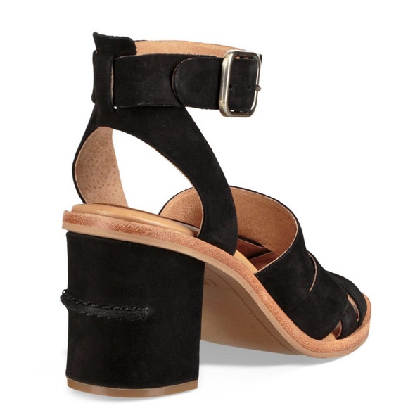 UGG Sandra Black Nubuck Block Sandal 6 - Picture 6 of 7